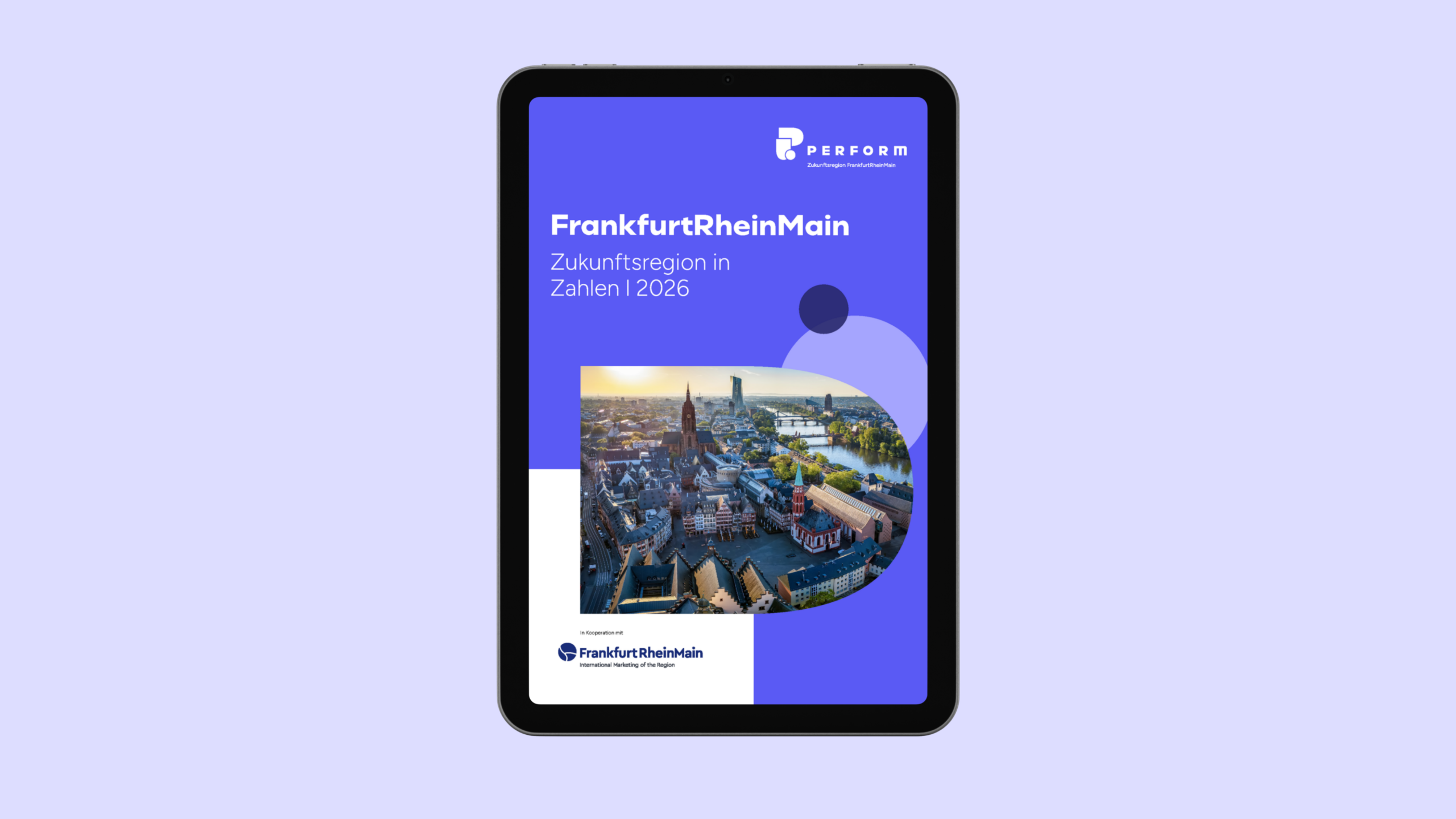 Laden Sie jetzt unsere Online-Broschüre FrankfurtRheinMain – Zukunftsregion in Zahlen 2026 herunter. Foto: PERFORM
